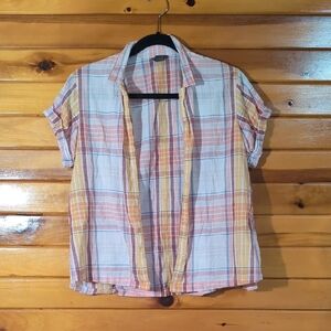Casual Multicolor Plaid Women's Shirt